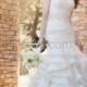 Essense of Australia Ruffled Wedding Dress With Ruched Bodice Style D2155