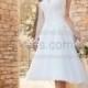 Essense of Australia Short Wedding Dress With High-Low Skirt Style D2189