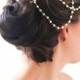 Bridal Headpiece Wedding Headpiece Hair Jewelry Head Jewelry Pearl Chain Headpiece Boho Wedding Headpiece Head Chain - Pearl Luster  Gold