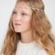 Bohemian Forehead Chain Bridal Headpiece with silver crystal- Rose Red Rose White UK