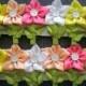 Hair clip pink kanzashi Accessories gift for girls birthday satin ribbon