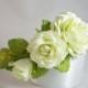The hair band white ayvor foam rose bridesmaid gift wedding accessories  flower wreath couronne fleur boho trends