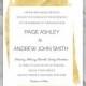 Modern Wedding Invitation Gold Editable DIY Spring Printable Download PDF Template Digital File