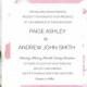 Light Pink Watercolor Splash Modern Invitation Download DIY Wedding Suite Editable PDF Template