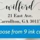 Custom Return Address Stamp, Wedding Address Stamp, Change of Address Stamp, Cursive Calligraphy Self-Inking Address Stamp