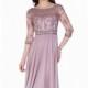 Mauve Beaded Chiffon Gown by Terani Couture Evening - Color Your Classy Wardrobe