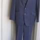 Vintage Men's Navy Blue 3 Piece Western Cut Suit/ The Westerner Mens Suit/ Western Vest/Slacks/Jacket/ Western Suit Size 42/ Slacks 37-30