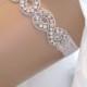 Crystal Rhinestone Bridal Garter, Infinity Symbol White or Ivory Lace Wedding Garter, Keepsake and Toss Garter, Love Forever Bridal Boutique