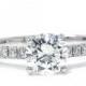 1.24CT Diamond Engagement Ring 18K White Gold