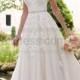 Stella York Romantic Cap Sleeve Wedding Dress With Cameo Back Style 6391