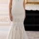 Stella York Vintage Lace Trumpet Wedding Dress Style 6418
