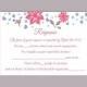 DIY Wedding RSVP Template Editable Word File Instant Download Rsvp Template Printable RSVP Cards Colorful Rsvp Card Floral Rsvp Template
