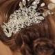 SALE Rhinestone Hair Comb, Wedding Hair Comb, Bridal Hair Comb, Wedding Headpiece, Bridal Headpiece, Winter Wedding Hair comb, Peacock Hair
