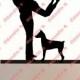 Custom Wedding Cake Topper of Husband carrying wife with a dog silhouette of your choice, choice of color and a FREE base for display