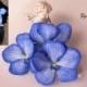 Blue Floral Barrette Wedding Orchid Pin Vanda Tropical Wedding Blossom Flower Accessory Romantic Flower Headband Beautiful Wedding Hair Clip