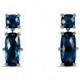Ch&acirc;telaine Faceted Hampton Blue Topaz Drop Earrings with Diamonds