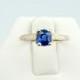 Gorgeous .82 Carat Cushion Cut Ceylon Blue Sapphire Set in a 1930's Vintage 14K Yellow and White Gold Ring  -GR2