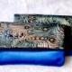 Set of 4 5 6 Peacock feather bridesmaid clutch, Brocade Peacock clutch purses, bridal clutch bridesmaids party gift CL910