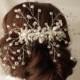 Wedding Hair Accessories Rhinestone Floral Hair Comb Vine Silver Jewelry Vintage Crystal Flower Comb Hair Accessories Bridal Head Piece