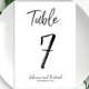 Hand Lettered Table Numbers for Wedding-DIY Printable Calligraphy Personalized Table Numbers-Handwritten Script Style Table Number Cards