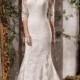 New Lace Mermaid Wedding Dresses Illusion Sleeve Sheer Neck/Back Appliques Bridal Gowns Vestidos De Novia Lace Luxury Illusion Online with $160.0/Piece on Hjklp88's Store 