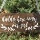 Here comes the Bride, wedding signs, Daddy here comes our girl, flower girl sign, ring bearer sign, rustic wedding signage, rustic sign,