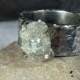 5.6 carat rough diamond ring, engagement ring, white raw diamond ring in rustic silver,April birthstone ring
