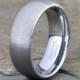 Brushed Tungsten Ring, Tungsten Wedding Band, Domed, Custom Laser Engraving, 8mm, Comfort fit, Anniversary, Brushed Tungsten Carbide band