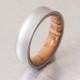 Mens Wood Wedding Band with Titanium Ring woman man ring olive ring