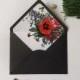 Envelope Liner Template, vintage Botanical floral, A6 envelope, A7 envelope Sizes, DIY envelope liner, botanic floral liner