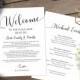Wedding welcome bag note, welcome bag letter, wedding itinerary, printable, welcome note, template, DIY wedding, S2