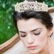 Bridal Tiara Gold Tiara - ELLYN, Swarovski Bridal Tiara, Crystal Wedding Crown, Rhinestone Tiara, Wedding Tiara, Gold Bridal Crown