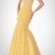 Daintily Tulle & Taffeta Mermaid Strapelss Beaded Fit-and-flare Prom Dress - overpinks.com