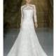 Pronovias - Spring 2014 - Yana Chantilly Lace and Tulle A-Line Wedding Dress with Long Sleeves - Stunning Cheap Wedding Dresses