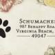 Return Address Stamp, Paw Print, Pet Lover, Custom Address Label, Self-Inking, Customized Rubber Stamp, Personalized Cat, Dog Stamper 21