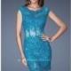 Sheer Lace Dress by La Femme 19335 - Bonny Evening Dresses Online 