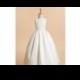 A-line Ankle-length Flower Girl Dress Lace Satin Sleeveless Jewel with Lace
