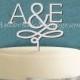 Wooden Unpainted INITIALS MONOGRAM decorated Cake Topper, Anniversary, Wedding Decor Celebration, Engagement, Special Occasion 42083*