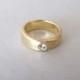 Solid Gold Ring - alternative engagement ring , wedding ring , gold wedding band , minimalist ring , gemstone ring , fine jewelry