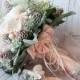 Winter Wedding Bouquet Alternative Bridal Bouquet Blush Pink Wedding Bouquet with Boutonniere Brooch Bouquet 
