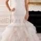 Stella York Sexy Silver Lace Beaded Trumpet Wedding Dress Style 6402