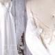 2016 Off White Chiffon Bridesmaid Dress, V Neck Lace Wedding Dress, Spaghetti Straps Prom Dress, A Line Formal Dress Floor Length (JW080)