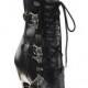 Women's "Muerto" Boots By Demonia (Black/Pewter Chrome)