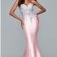 Silver Faviana S7963 - Fitted Long Corset Back Dress - Customize Your Prom Dress