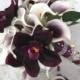 Picasso Real Touch Calla Lily Bridal Bouquet Plum orchid white calla lily and purple heart calla lily set