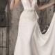 White/Ivory Wedding Dress with Lace up,V-Cut,Features Illusion Neckline,Designer Wedding Dress,Romantic Wedding Dress,Buy Online 012