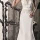 Sale Throughout January, Elegant, White/Ivory Mermaid Designer Wedding Dress that Features Illusion Neckline, Lovely Back, V-Cut, Lace up