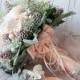 Winter Wedding Bouquet Alternative Bridal Bouquet Blush Pink Wedding Bouquet with Boutonniere Brooch Bouquet