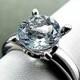 AAA Aquamarine Natural Untreated Round   8mm  1.95 Carats   in a 14K White gold engagement ring.    1493 MMM
