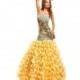 Party Time Sequin Organza Ruffle Mermaid Prom Dress 6668 - Brand Prom Dresses